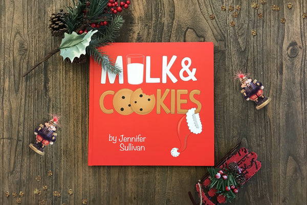 Santa Christmas book milk and cookies